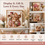 Highland Cow 3D Layered Fabric Art DIY Kit, January, February, March, April, May, June, July, August, September, October, November, December