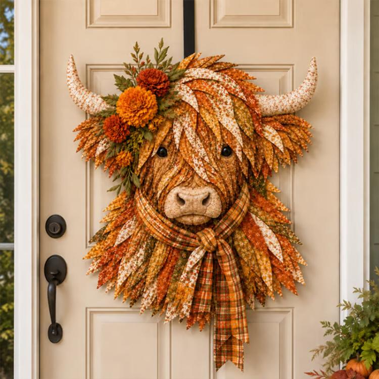 Highland Cow 3D Layered Fabric Art DIY Kit, January, February, March, April, May, June, July, August, September, October, November, December