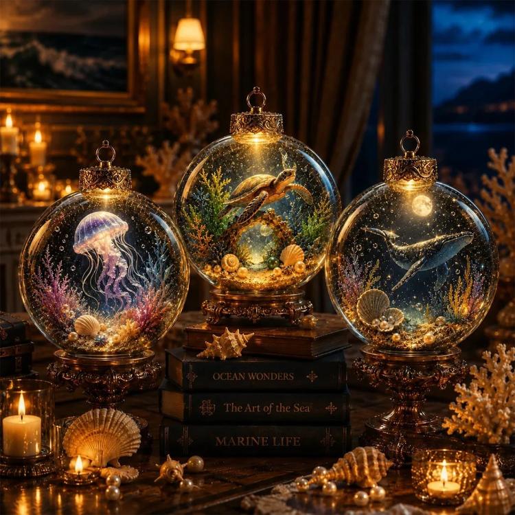 Wild Life Crystal PET Ornament, Octopus Model A, Jellyfish Model A, Seahorse Model A, Sea Turtle Model A, Crab Model A, Whale Model A, Dolphin Model A, Shark Model A, Dolphin Model B, Sea Turtle Model B, Whale Model B, Octopus Model B, Jellyfish Model ...