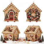 DIY Beaded Pearl Art Christmas Decorations Craft Kit, Santa Claus, Christmas Tree, Wreath, Elk, Snowman, Sock