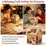 DIY Beaded Pearl Art Christmas Decorations Craft Kit, Santa Claus, Christmas Tree, Wreath, Elk, Snowman, Sock