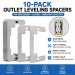 10 PCS/Pack Electrical Outlets Wall Plate Spacer Metal Mounting Accessories