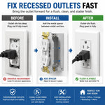 10 PCS/Pack Electrical Outlets Wall Plate Spacer Metal Mounting Accessories