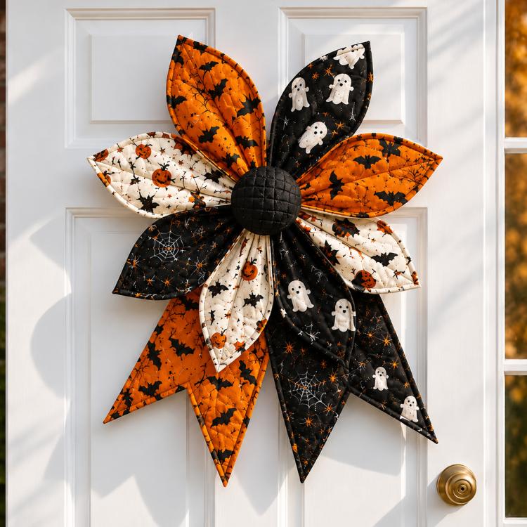 Patchwork Quilted Bow Sewing DIY Kit, Maple Leaves, Spring Flowers, Halloween, Summer Lemon, Winter Snowflakes, Christmas, Red Sparrow