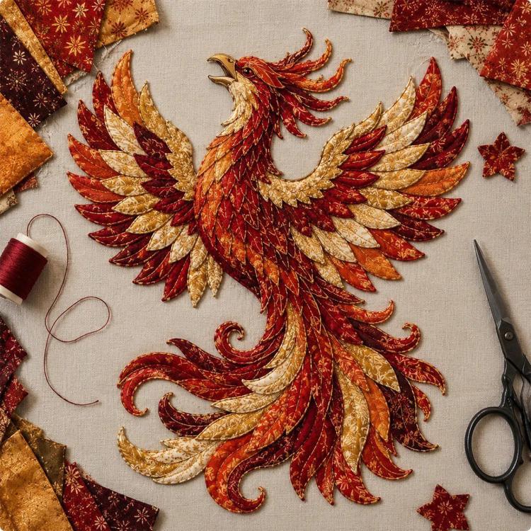 3D Mythic Wilds DIY Layered Patchwork Art Kit, Phoenix, Bigfoot Monster, Crow, Elk, Red Dragon, Blue Dragon, Green Dragon, Purple Dragon
