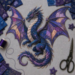 3D Mythic Wilds DIY Layered Patchwork Art Kit, Phoenix, Bigfoot Monster, Crow, Elk, Red Dragon, Blue Dragon, Green Dragon, Purple Dragon