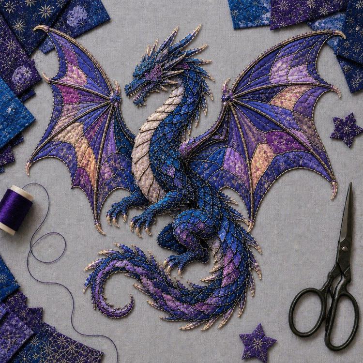 3D Mythic Wilds DIY Layered Patchwork Art Kit, Phoenix, Bigfoot Monster, Crow, Elk, Red Dragon, Blue Dragon, Green Dragon, Purple Dragon