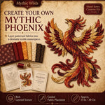 3D Mythic Wilds DIY Layered Patchwork Art Kit, Phoenix, Bigfoot Monster, Crow, Elk, Red Dragon, Blue Dragon, Green Dragon, Purple Dragon