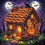 DIY Beaded Pearl Art Halloween Decorations Craft Kit, Pink Ghosts, Magical Witch, Bountiful Pumpkin, Retro Cat, Tombstone, Midnight Ghosts, Candy Corn, Pirate Skull, Eyeball Pumpkin, Scarlet Cat