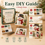 Christmas Acrylic Sea Glass DIY Art Kit, Snowman, Santa Claus, Christmas Tree, Reindeer, Train, Christmas Stocking, House