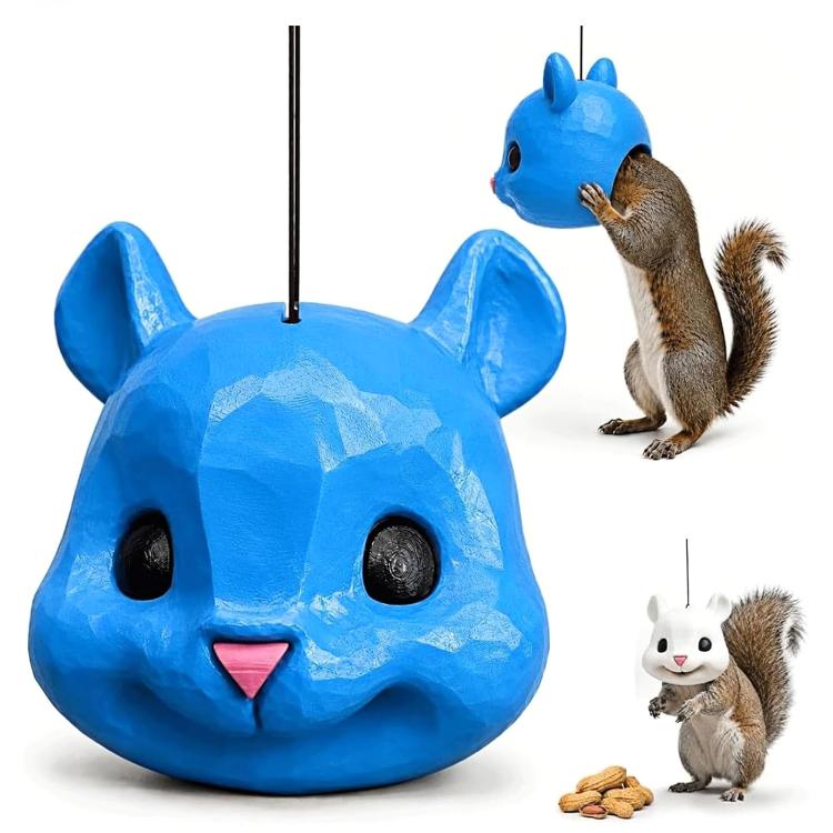 Big Funny Animal Squirrel Head Feeder for Outdoor Garden