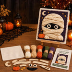 3D Halloween Fabric Weaving Quilt DIY Kit, Pumpkin, Ghosts, Witch, Mummy, Skull, Vampire