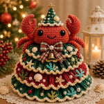 Crochet Marine Animal Yarn Christmas Tree DIY Kit, Clownfish, Sea Turtle, Dolphin, Octopus, Seahorse, Crab, Whale, Manta Ray