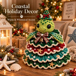 Crochet Marine Animal Yarn Christmas Tree DIY Kit, Clownfish, Sea Turtle, Dolphin, Octopus, Seahorse, Crab, Whale, Manta Ray