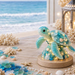 3D DIY Sea Glass Art Kit with LED Lights, Christmas Tree, Highland Cattle, Sea Turtle, Whale, Octopus, Dachshund, Little Gnome, Penguin, Snowman, Conch