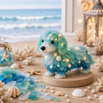 3D DIY Sea Glass Art Kit with LED Lights, Christmas Tree, Highland Cattle, Sea Turtle, Whale, Octopus, Dachshund, Little Gnome, Penguin, Snowman, Conch