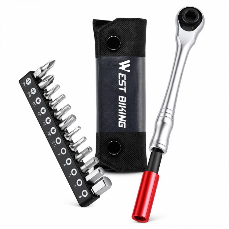 WEST BIKING Bicycle Repair Tool Ratchet Wrench Screwdriver Combo Kit for Mountain & Road Bikes, Ratchet Wrench Kit