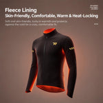 WEST BIKING Winter Fleece Thermal Cycling Jersey Set Long Sleeve for Unisex, M, L, XL, XXL, XXXL