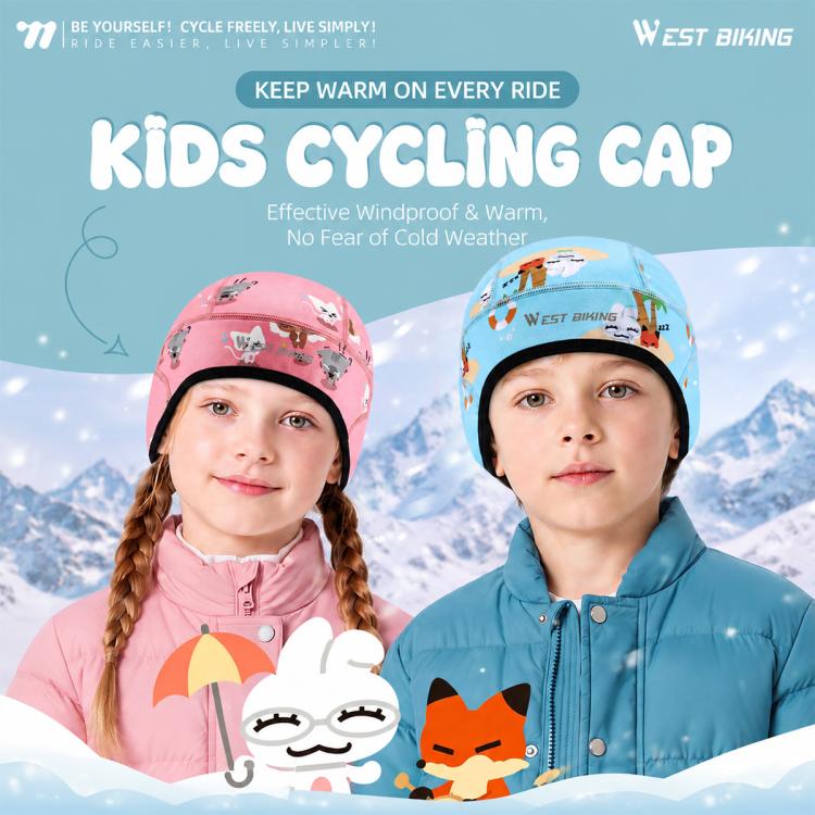 WEST BIKING Kids Winter Fleece Thermal Cap Windproof Cold Weather Face Mask for Cycling Skiing, One Size