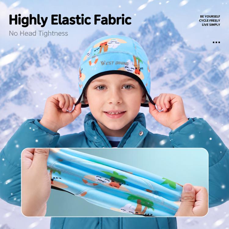 WEST BIKING Kids Winter Fleece Thermal Cap Windproof Cold Weather Face Mask for Cycling Skiing, One Size