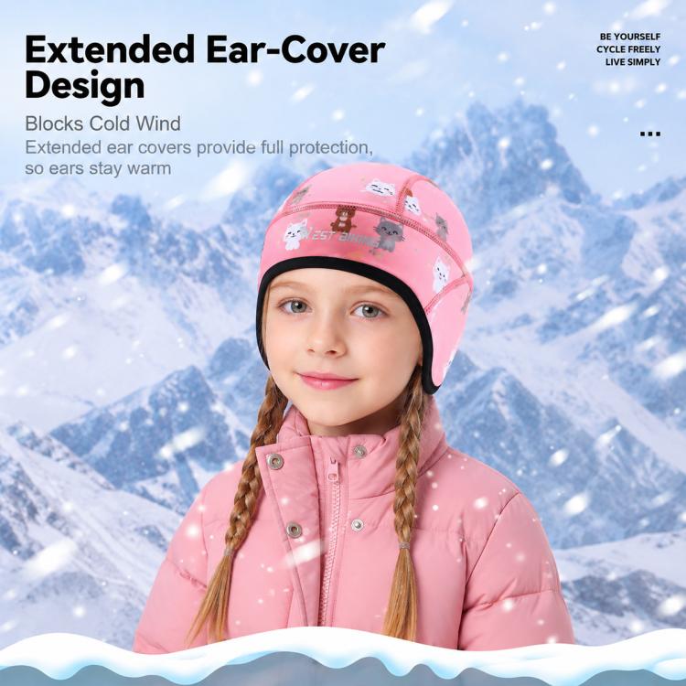 WEST BIKING Kids Winter Fleece Thermal Cap Windproof Cold Weather Face Mask for Cycling Skiing, One Size