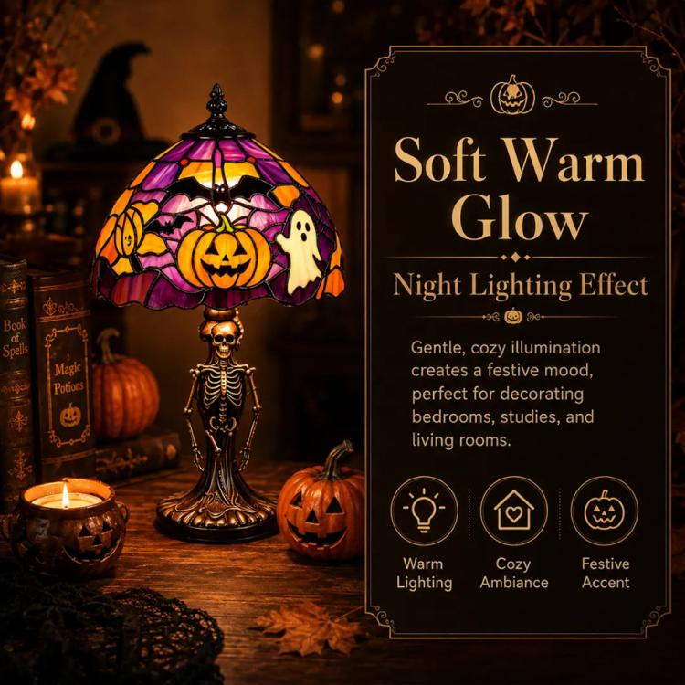 Halloween Stained Glass Lamp