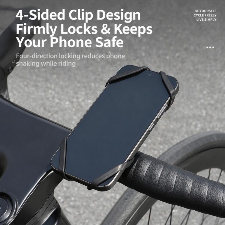 WEST BIKING Silicone Bike Phone Holder Anti-Slip Shockproof Navigation Mount