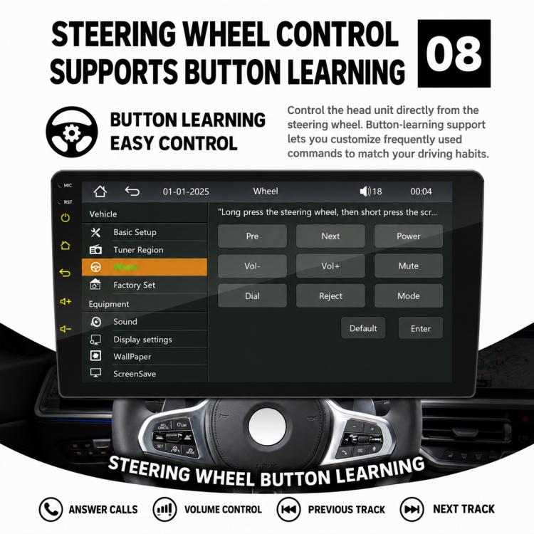 Double-DIN Car MP5 Player Wireless CarPlay/Android Auto Bluetooth HD Display, 9 inch, 9 inch+AHD, 10 inch, 10 inch+AHD