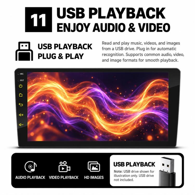 Double-DIN Car MP5 Player Wireless CarPlay/Android Auto Bluetooth HD Display, 9 inch, 9 inch+AHD, 10 inch, 10 inch+AHD