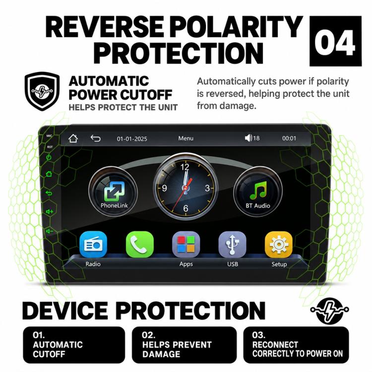 Double-DIN Car MP5 Player Wireless CarPlay/Android Auto Bluetooth HD Display, 9 inch, 9 inch+AHD, 10 inch, 10 inch+AHD