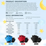 WEST BIKING 1 Pair Kids Half Finger Bicycle Gloves Breathable Wear-resistant Anti-slip Outdoor Cycling Gear, S, M, L