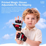 WEST BIKING 1 Pair Kids Half Finger Cycling Gloves Outdoor Sports Protective Gear, S, M, L