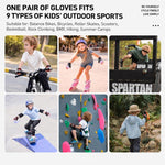 WEST BIKING 1 Pair Kids Half Finger Cycling Gloves Outdoor Sports Protective Gear, S, M, L