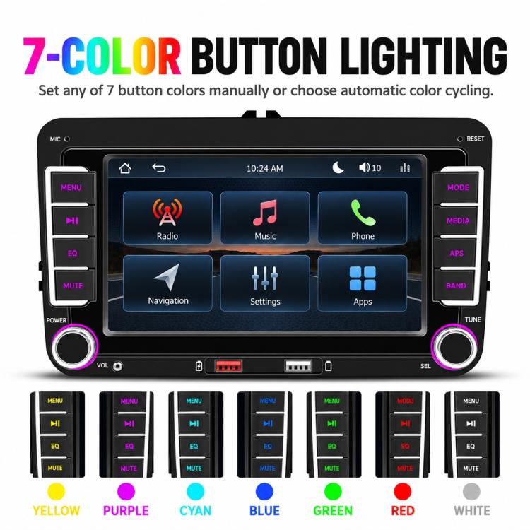 Car MP5 Player Phone Connectivity Bluetooth Reversing Camera for Volkswagen, F9071W 7 inch