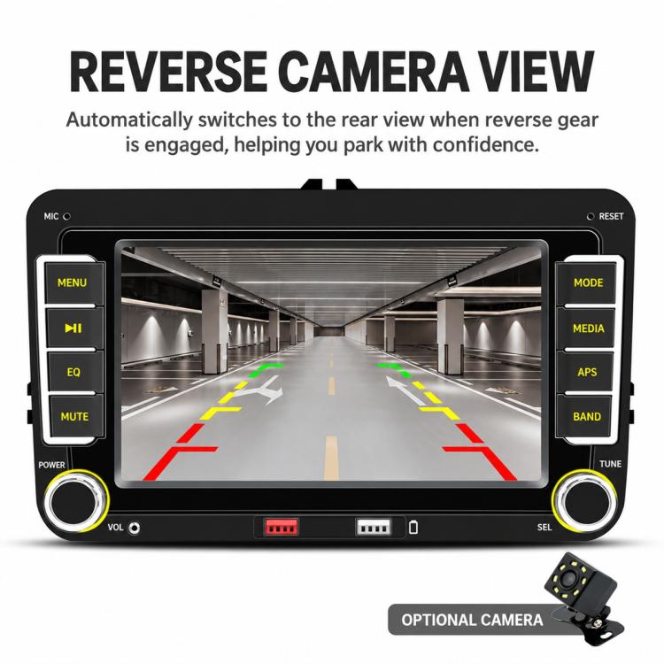 Car MP5 Player Phone Connectivity Bluetooth Reversing Camera for Volkswagen, F9071W 7 inch