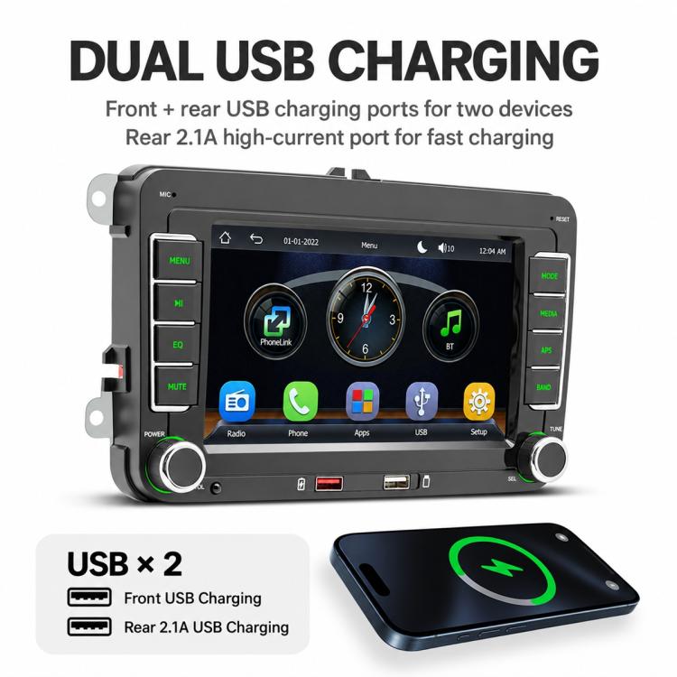Car MP5 Player Phone Connectivity Bluetooth Reversing Camera for Volkswagen, F9095W 9 inch