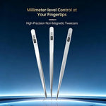 JCID SW Series Non-magnetic Stainless Steel Flying Wire Alloy Tweezers, SW-01 / 2D, SW-02 / 2D, SW-03 / 3D
