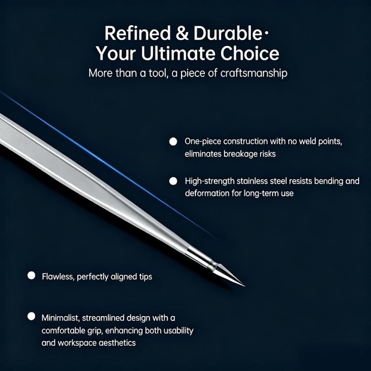 JCID SW Series Non-magnetic Stainless Steel Flying Wire Alloy Tweezers, SW-01 / 2D, SW-02 / 2D, SW-03 / 3D