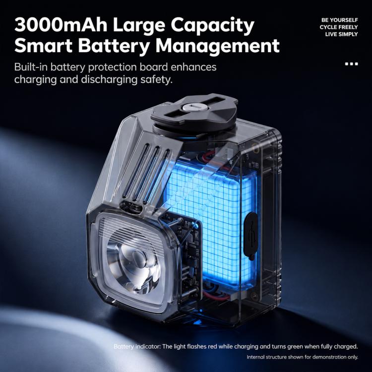 WEST BIKING Under Mount Carbon Fiber Bike Front Light Cycling Headlight