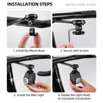 WEST BIKING Under Mount Carbon Fiber Bike Front Light Cycling Headlight