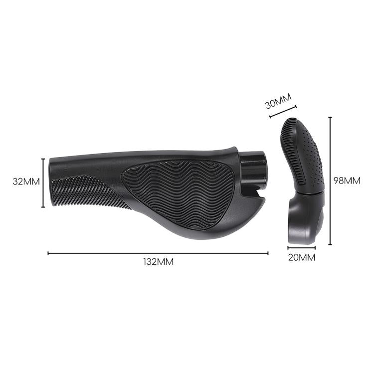 WEST BIKING 1 Pair Adjustable Non-Slip Mountain Bike Handlebar Grips with Bar Ends