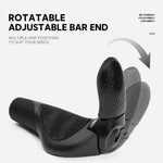 WEST BIKING 1 Pair Adjustable Non-Slip Mountain Bike Handlebar Grips with Bar Ends
