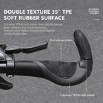 WEST BIKING 1 Pair Adjustable Non-Slip Mountain Bike Handlebar Grips with Bar Ends