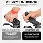 WEST BIKING 1 Pair Adjustable Non-Slip Mountain Bike Handlebar Grips with Bar Ends