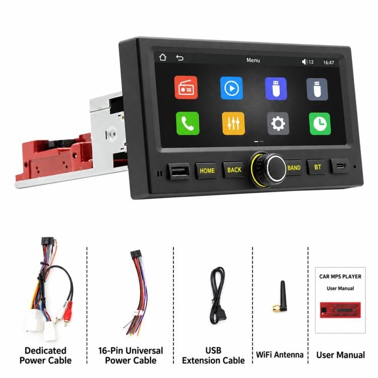 6.86 inch Car MP5 Player Wireless CarPlay/Android Auto Bluetooth HD Display for Ford F150 1998-2007, For Ford F150 1998-2007