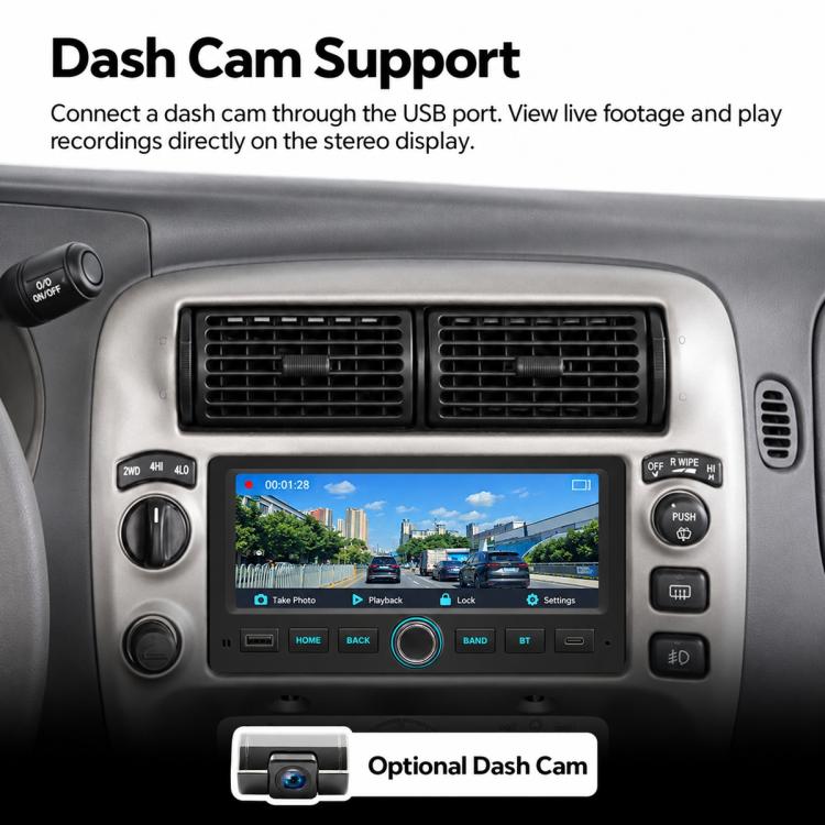 6.86 inch Car MP5 Player Wireless CarPlay/Android Auto Bluetooth HD Display for Ford F150 1998-2007, For Ford F150 1998-2007