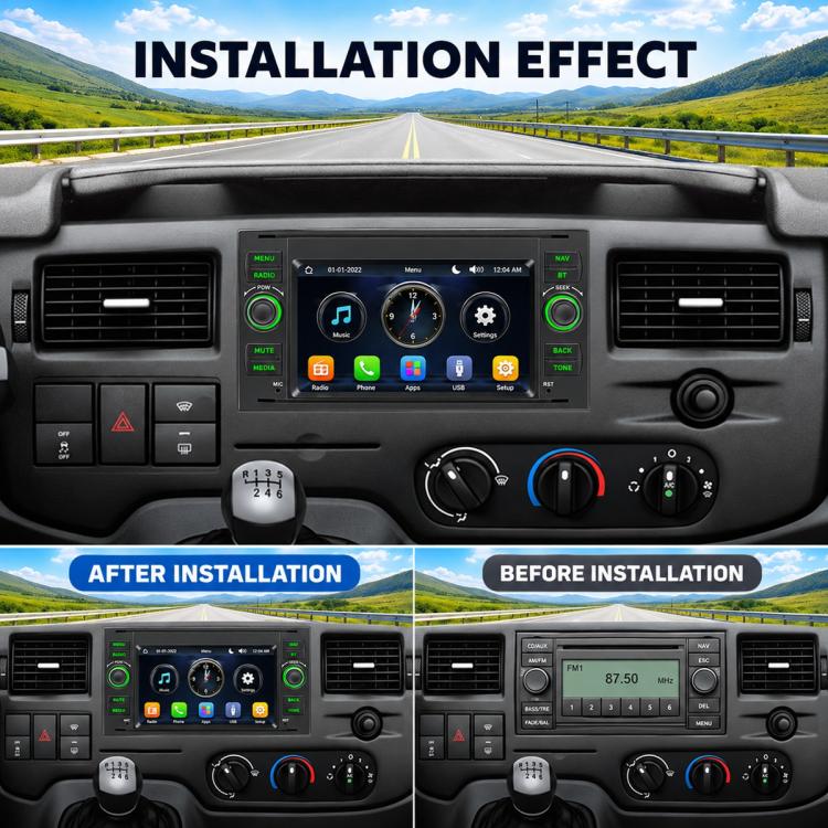 7 inch Car MP5 Player Wireless CarPlay/Android Auto Bluetooth HD Display for Ford Transit 2006–2011, For Ford Transit 2006–2011