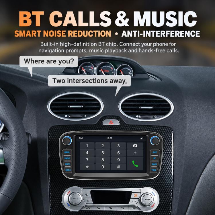 7 inch Car MP5 Player Wireless CarPlay/Android Auto Bluetooth HD Display for Ford Focus, For Ford Focus