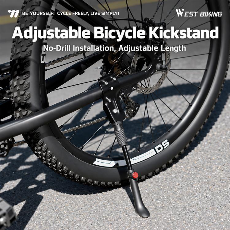 WEST BIKING Bike Kickstand Portable Aluminum Alloy Bicycle Support Stand for MTB & Road Bike, YP0712048
