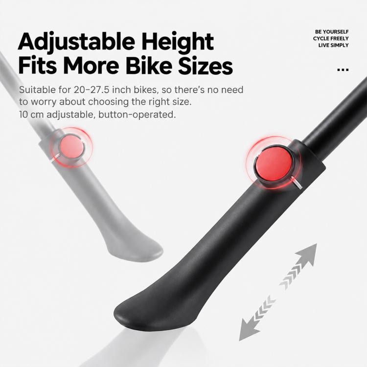 WEST BIKING Bike Kickstand Portable Aluminum Alloy Bicycle Support Stand for MTB & Road Bike, YP0712048